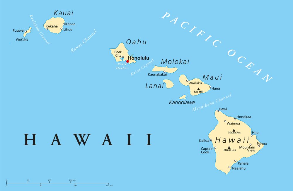 map of hawaii