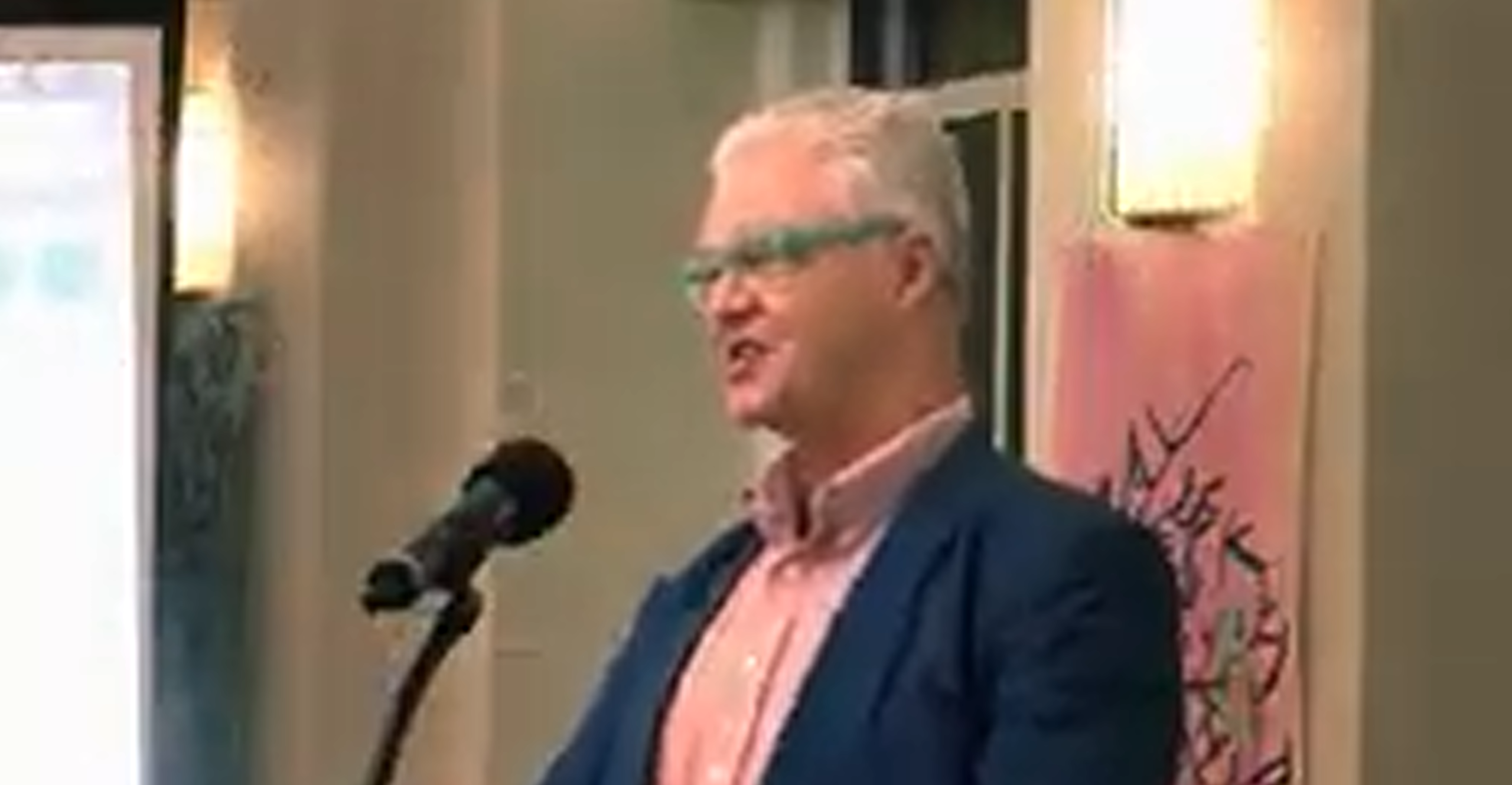 Tad Daley, JD, PhD presenting along with Sen. Harris Wofford about Abolishing War.